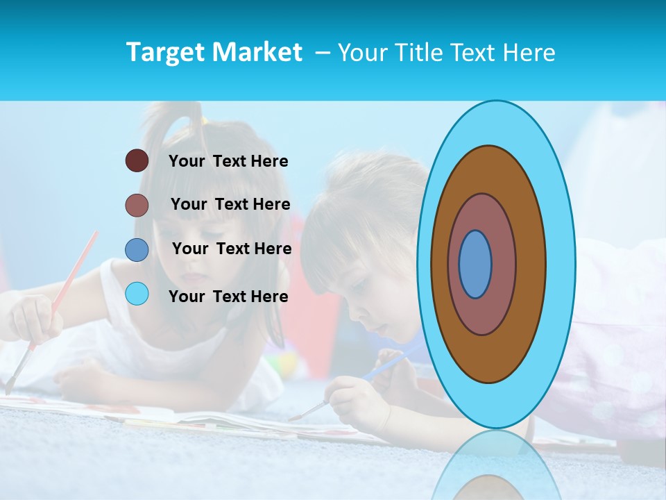 Two Little Girls Laying On The Floor Writing On Paper PowerPoint Template