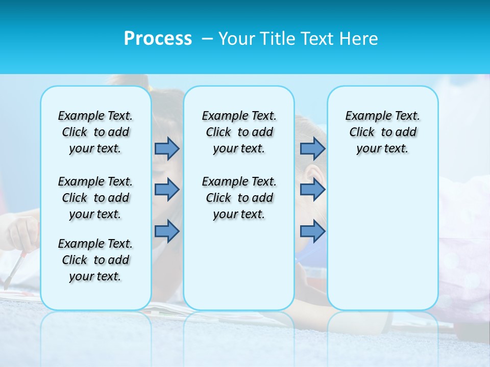 Two Little Girls Laying On The Floor Writing On Paper PowerPoint Template