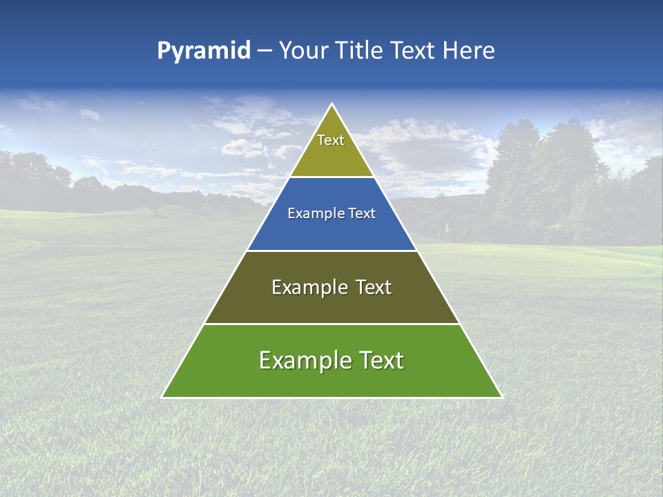A Green Field With Trees And Blue Sky In The Background PowerPoint Template