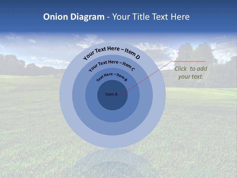 A Green Field With Trees And Blue Sky In The Background PowerPoint Template