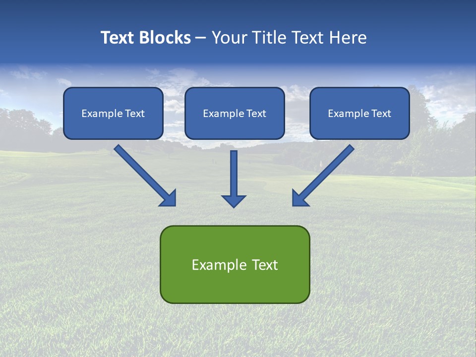 A Green Field With Trees And Blue Sky In The Background PowerPoint Template