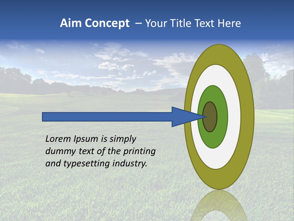 A Green Field With Trees And Blue Sky In The Background PowerPoint Template
