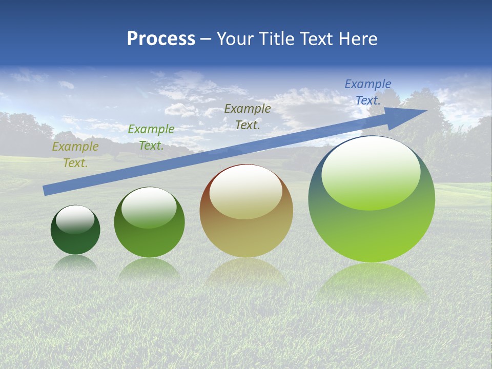 A Green Field With Trees And Blue Sky In The Background PowerPoint Template