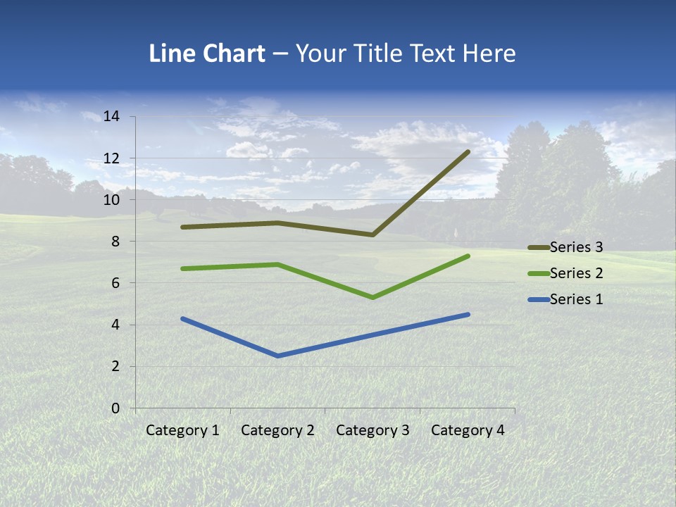 A Green Field With Trees And Blue Sky In The Background PowerPoint Template