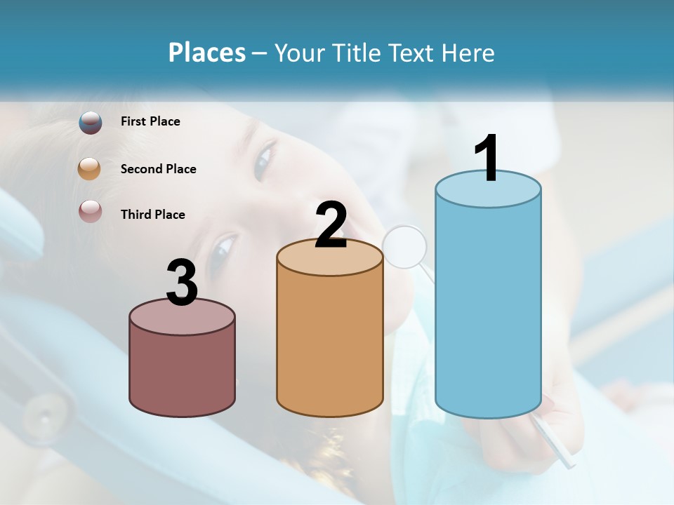 A Little Girl Is Smiling And Having Her Teeth Brushed PowerPoint Template