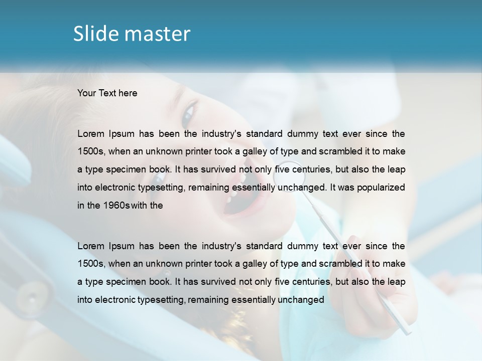 A Little Girl Is Smiling And Having Her Teeth Brushed PowerPoint Template