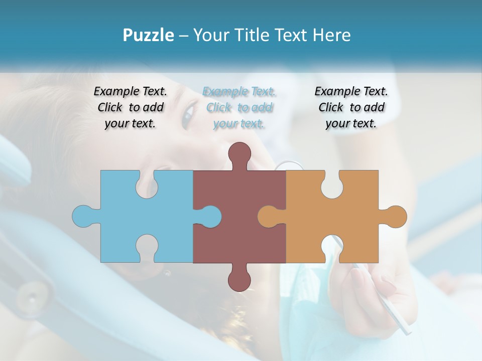 A Little Girl Is Smiling And Having Her Teeth Brushed PowerPoint Template