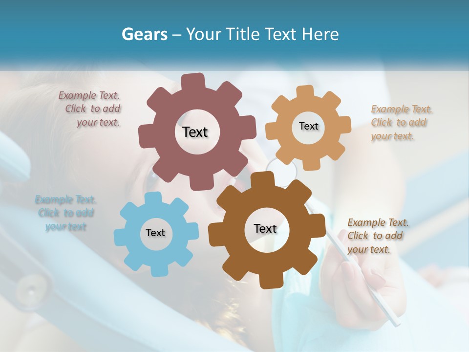 A Little Girl Is Smiling And Having Her Teeth Brushed PowerPoint Template