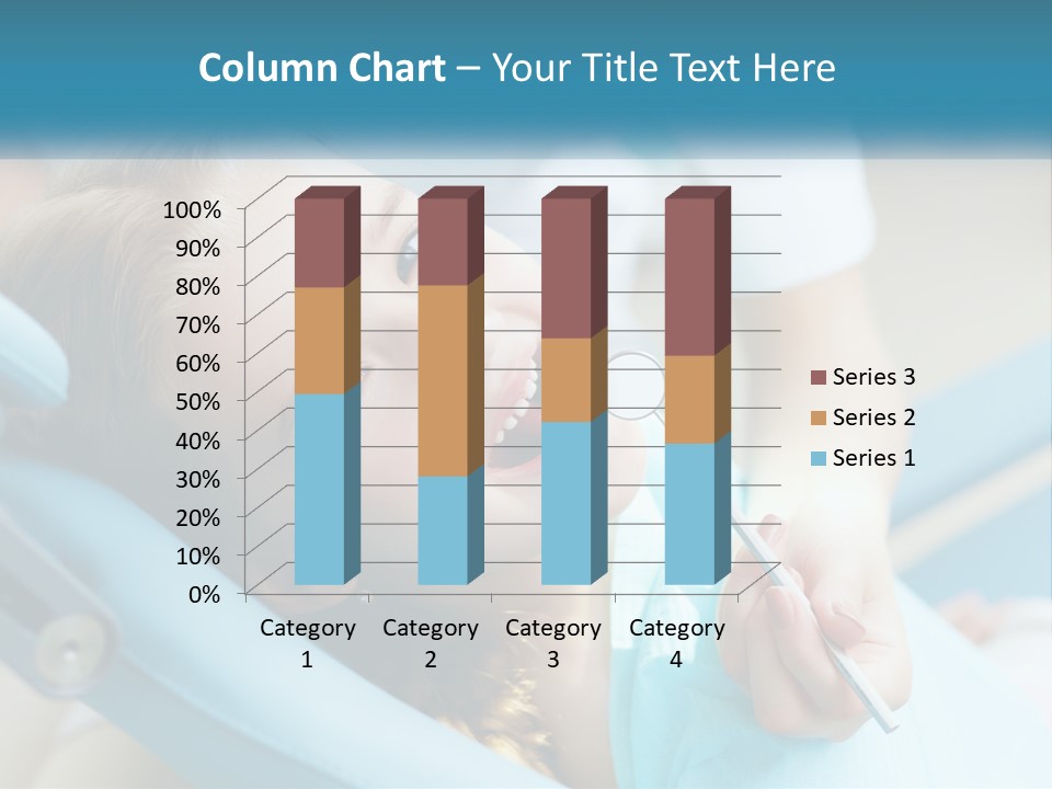 A Little Girl Is Smiling And Having Her Teeth Brushed PowerPoint Template