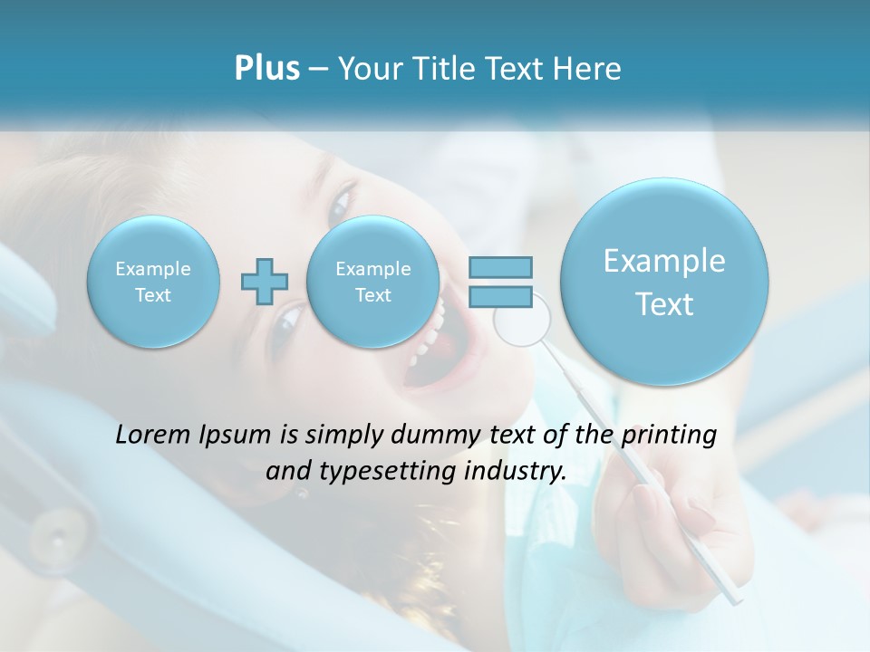 A Little Girl Is Smiling And Having Her Teeth Brushed PowerPoint Template