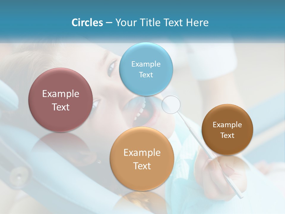 A Little Girl Is Smiling And Having Her Teeth Brushed PowerPoint Template