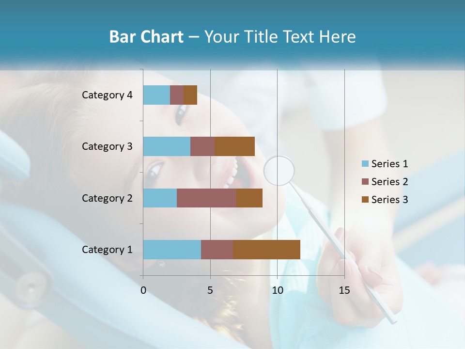 A Little Girl Is Smiling And Having Her Teeth Brushed PowerPoint Template