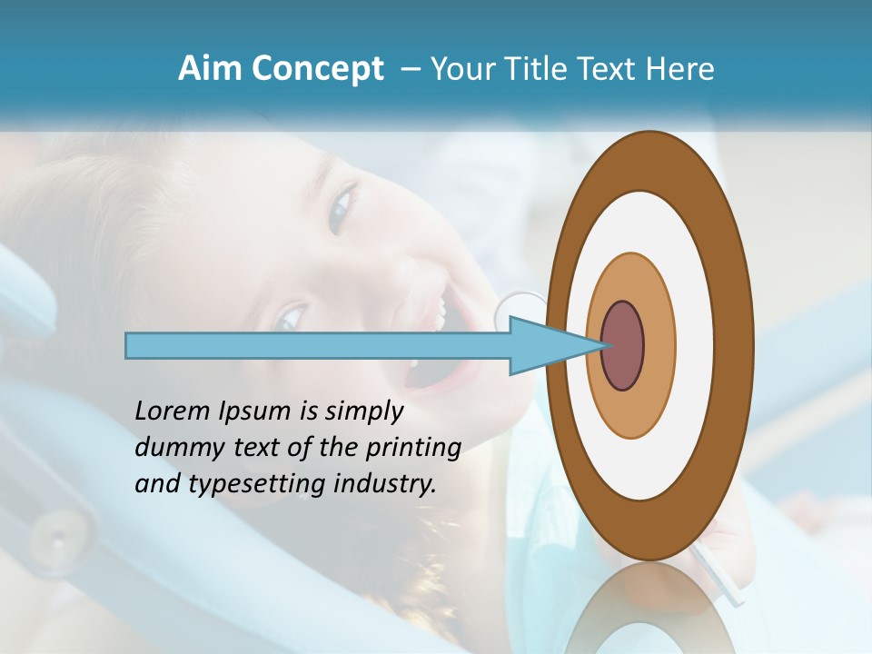 A Little Girl Is Smiling And Having Her Teeth Brushed PowerPoint Template