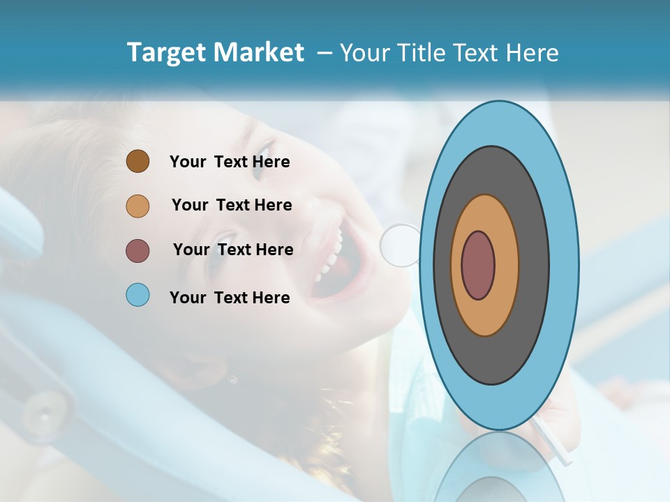 A Little Girl Is Smiling And Having Her Teeth Brushed PowerPoint Template