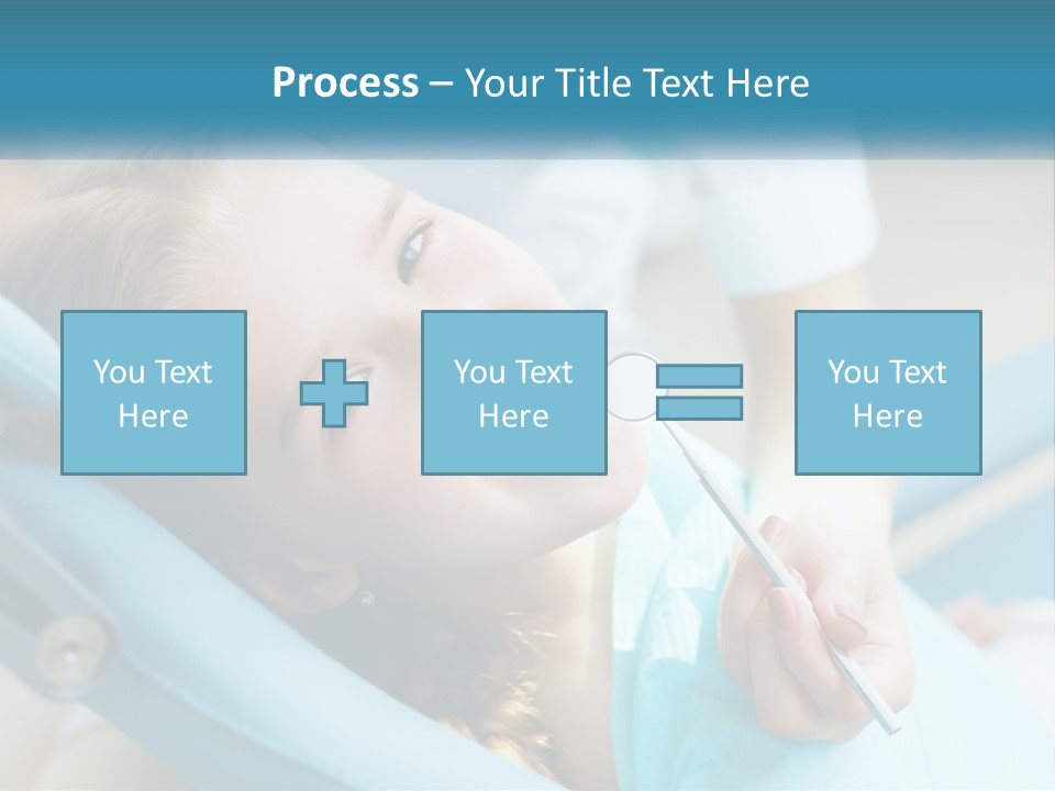 A Little Girl Is Smiling And Having Her Teeth Brushed PowerPoint Template