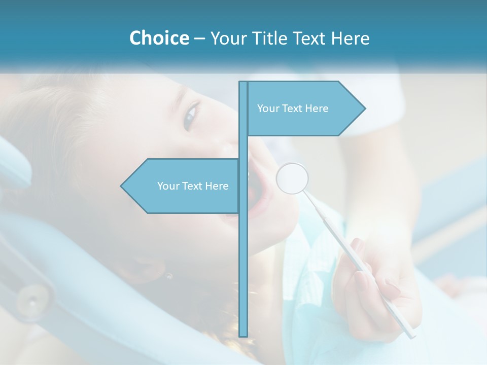 A Little Girl Is Smiling And Having Her Teeth Brushed PowerPoint Template