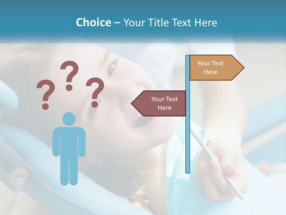 A Little Girl Is Smiling And Having Her Teeth Brushed PowerPoint Template