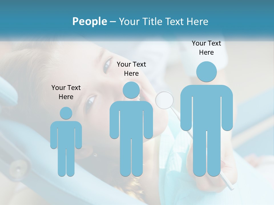 A Little Girl Is Smiling And Having Her Teeth Brushed PowerPoint Template