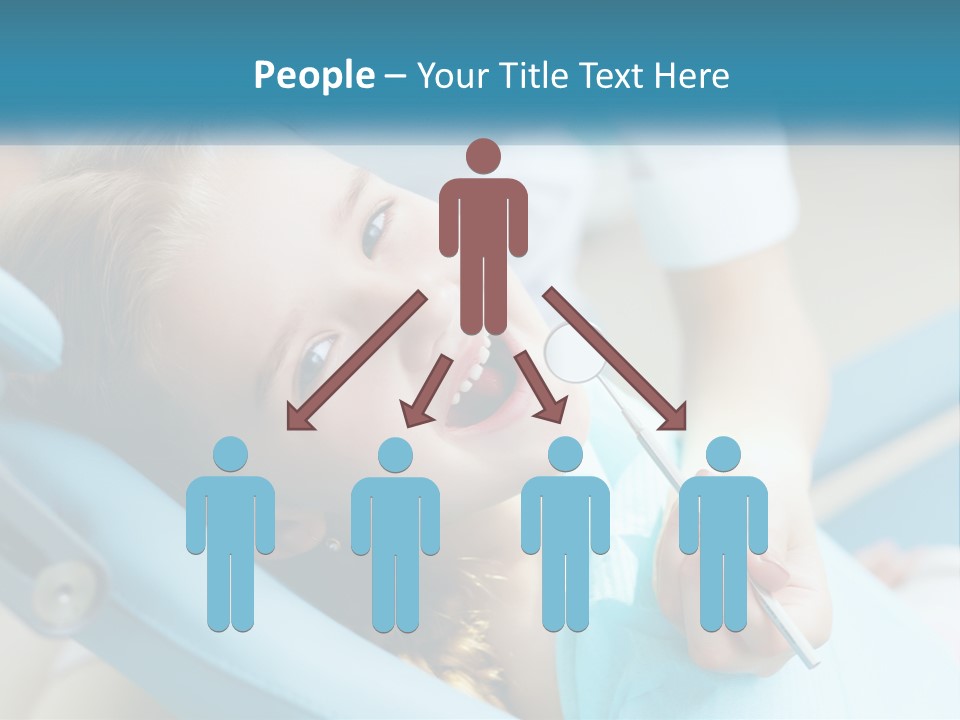 A Little Girl Is Smiling And Having Her Teeth Brushed PowerPoint Template