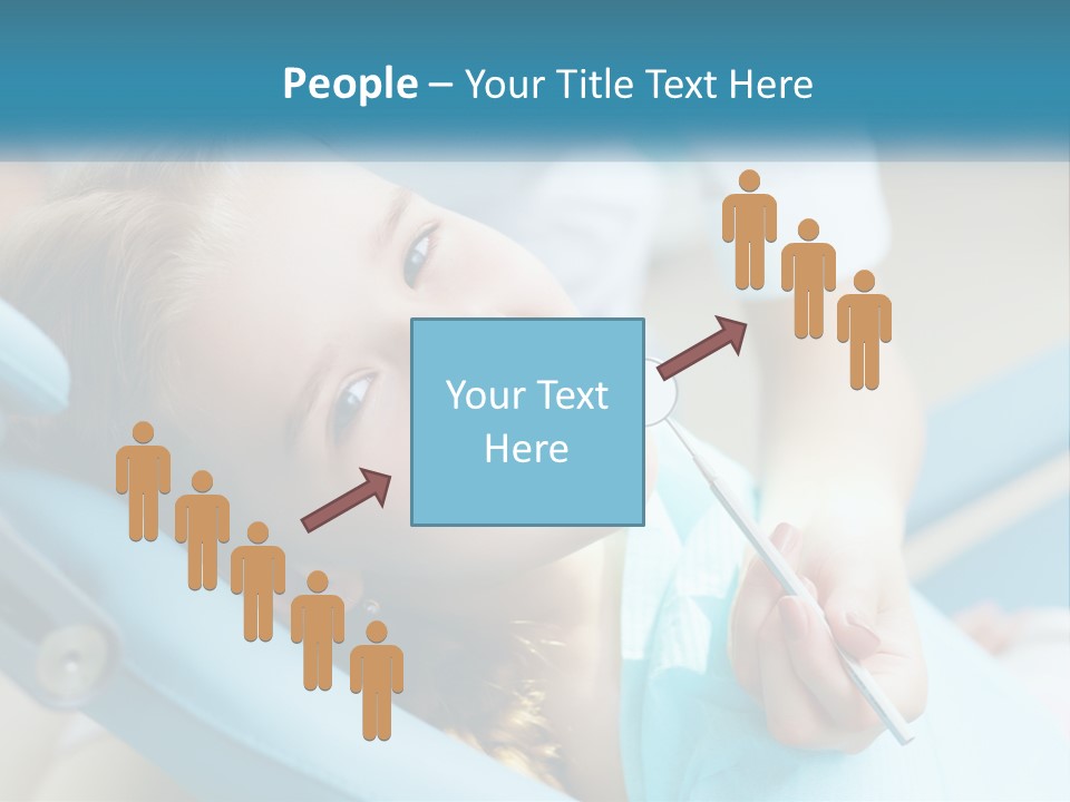 A Little Girl Is Smiling And Having Her Teeth Brushed PowerPoint Template