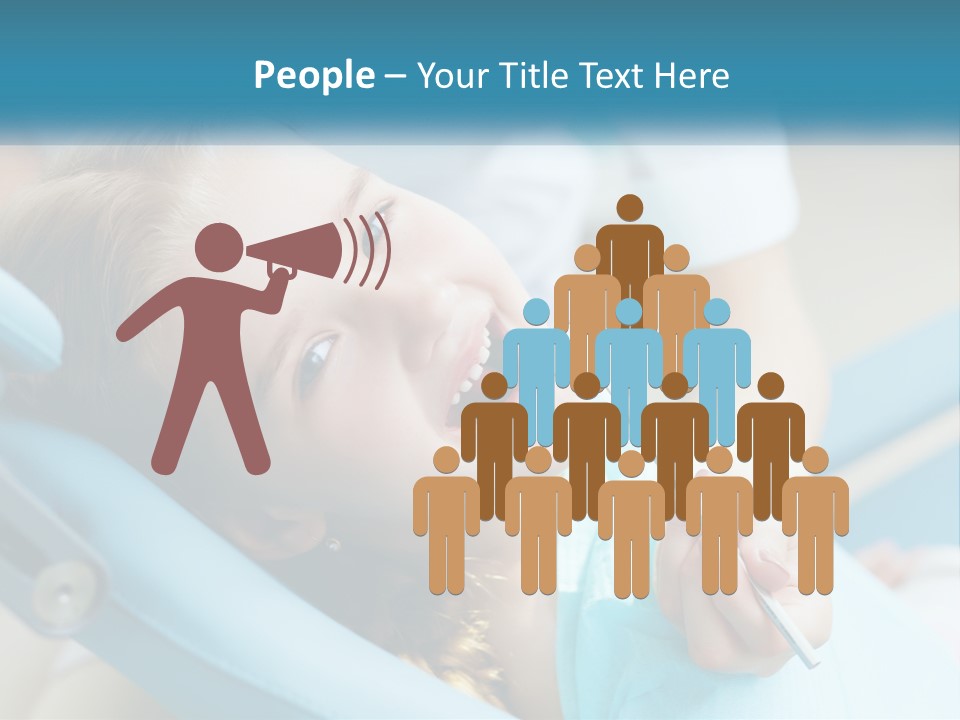 A Little Girl Is Smiling And Having Her Teeth Brushed PowerPoint Template