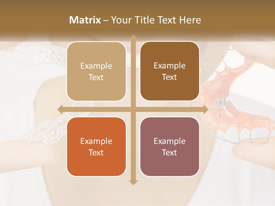 A Woman Holding A Toothbrush And A Fake Tooth PowerPoint Template