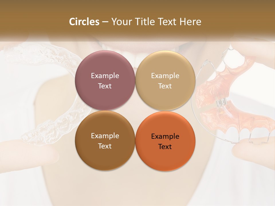 A Woman Holding A Toothbrush And A Fake Tooth PowerPoint Template