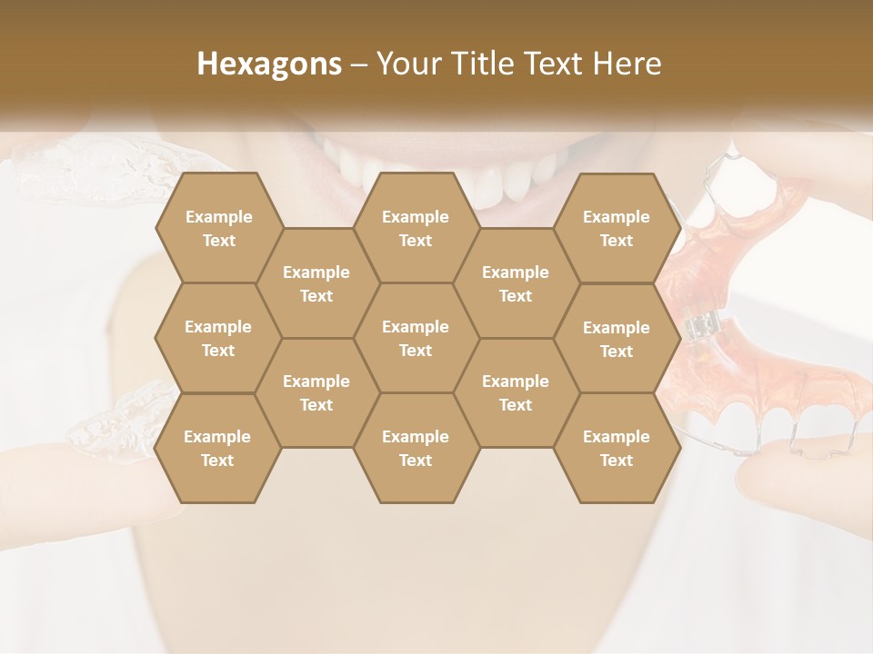 A Woman Holding A Toothbrush And A Fake Tooth PowerPoint Template