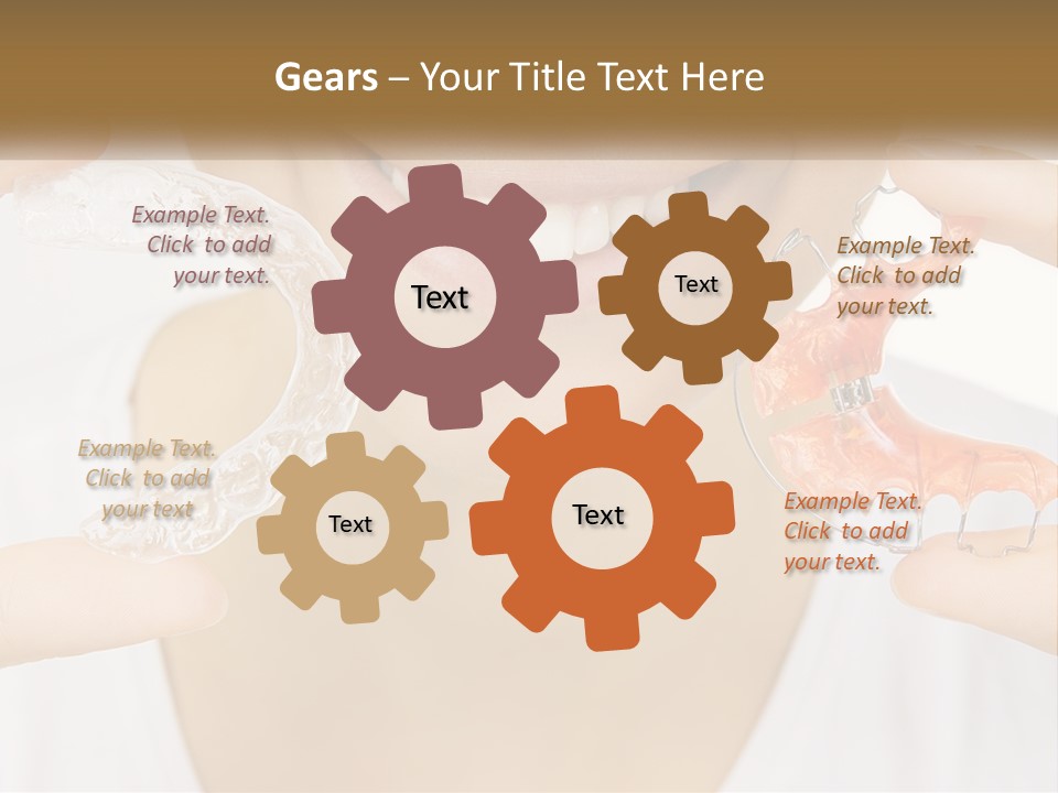 A Woman Holding A Toothbrush And A Fake Tooth PowerPoint Template