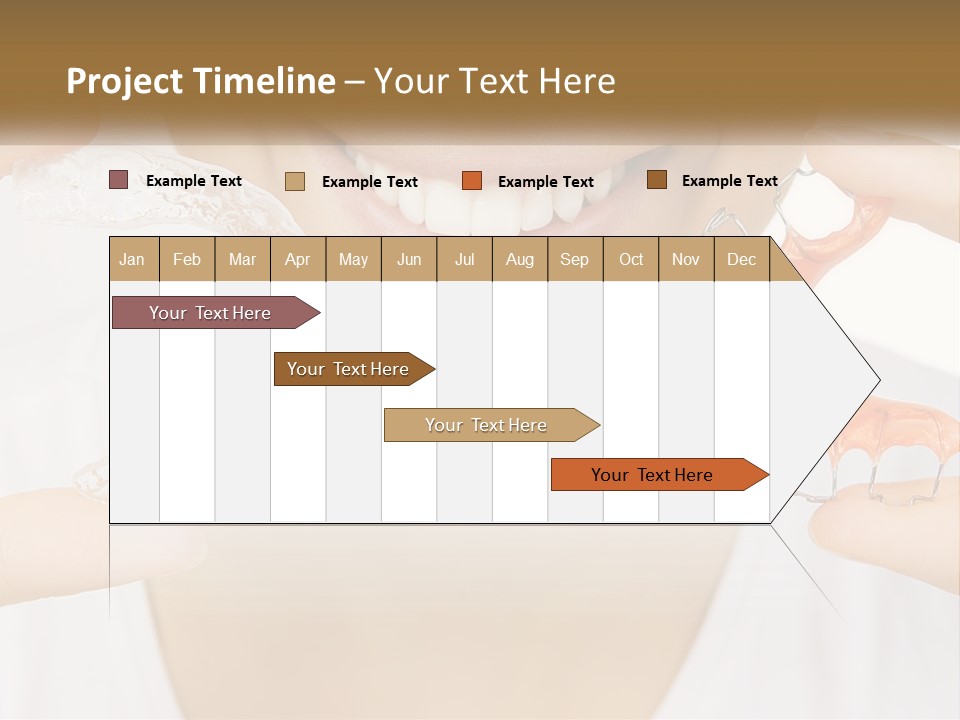 A Woman Holding A Toothbrush And A Fake Tooth PowerPoint Template