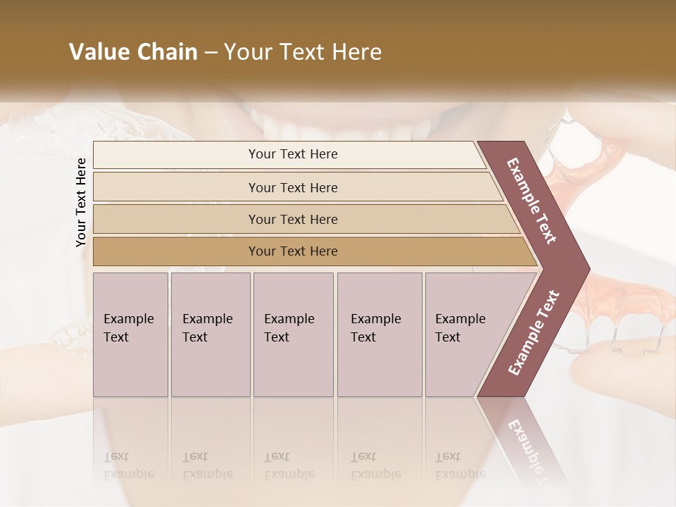 A Woman Holding A Toothbrush And A Fake Tooth PowerPoint Template