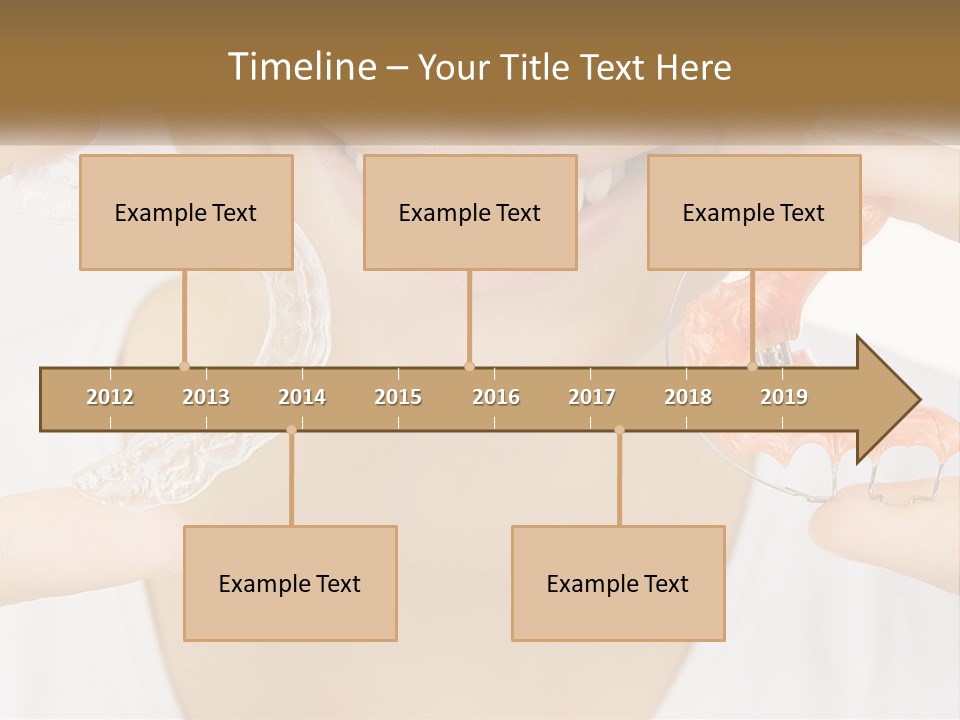A Woman Holding A Toothbrush And A Fake Tooth PowerPoint Template