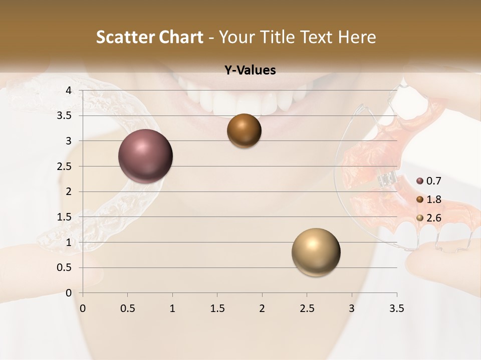 A Woman Holding A Toothbrush And A Fake Tooth PowerPoint Template