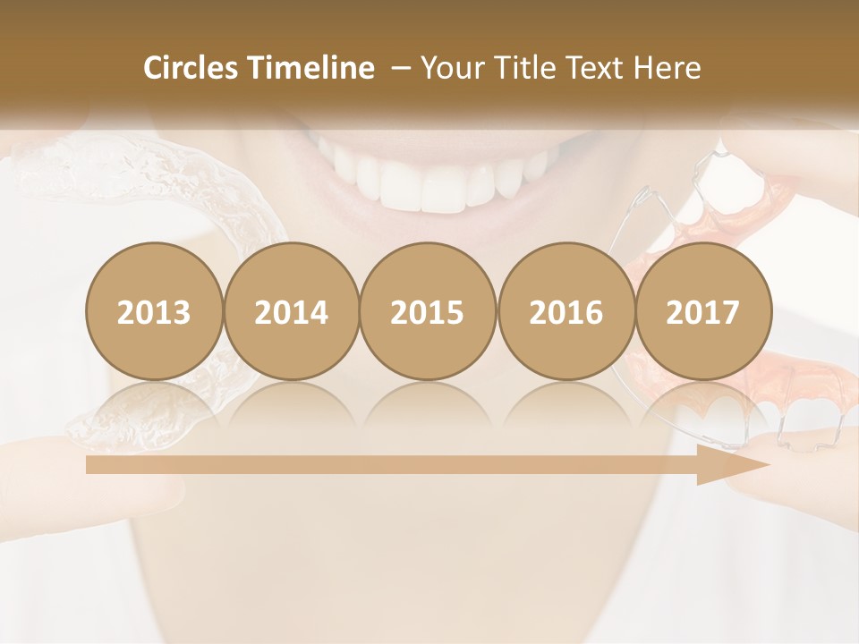 A Woman Holding A Toothbrush And A Fake Tooth PowerPoint Template