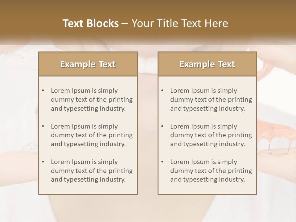 A Woman Holding A Toothbrush And A Fake Tooth PowerPoint Template