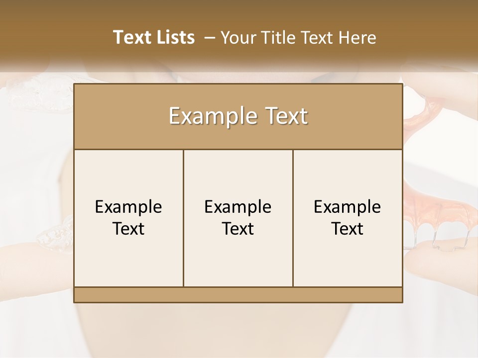 A Woman Holding A Toothbrush And A Fake Tooth PowerPoint Template