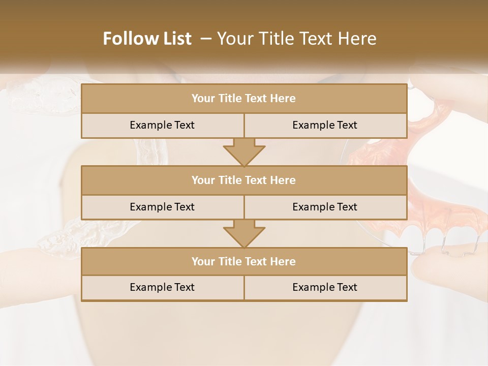 A Woman Holding A Toothbrush And A Fake Tooth PowerPoint Template