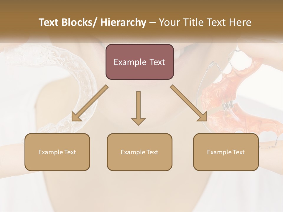 A Woman Holding A Toothbrush And A Fake Tooth PowerPoint Template