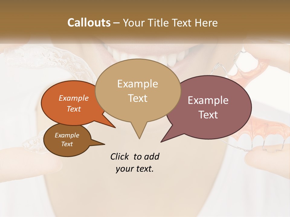 A Woman Holding A Toothbrush And A Fake Tooth PowerPoint Template