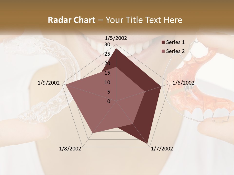 A Woman Holding A Toothbrush And A Fake Tooth PowerPoint Template