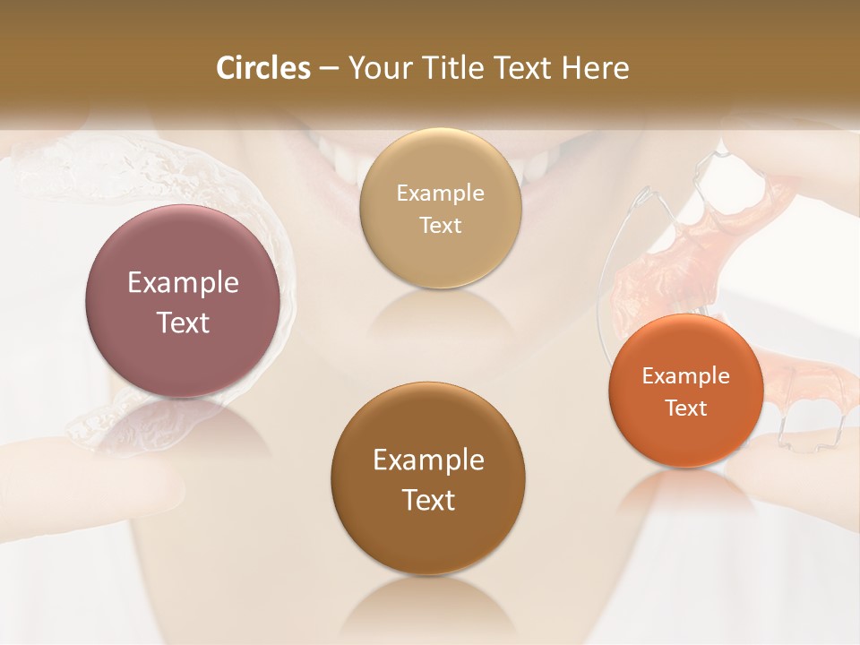 A Woman Holding A Toothbrush And A Fake Tooth PowerPoint Template