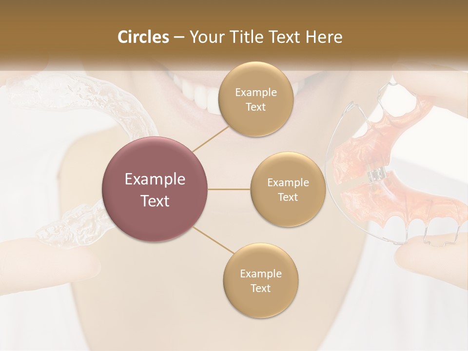 A Woman Holding A Toothbrush And A Fake Tooth PowerPoint Template