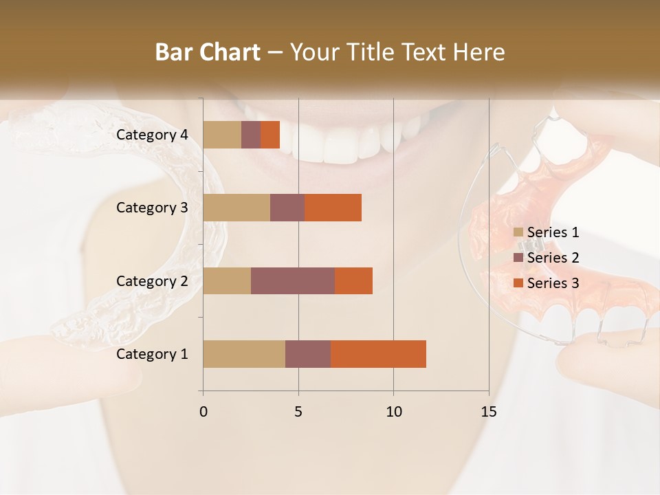 A Woman Holding A Toothbrush And A Fake Tooth PowerPoint Template