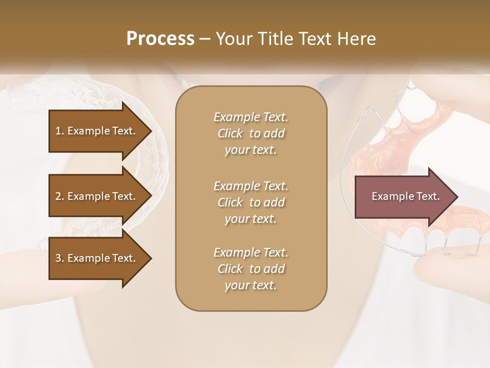 A Woman Holding A Toothbrush And A Fake Tooth PowerPoint Template