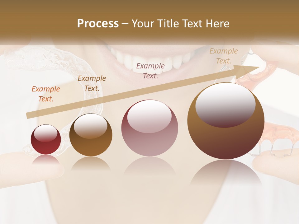 A Woman Holding A Toothbrush And A Fake Tooth PowerPoint Template