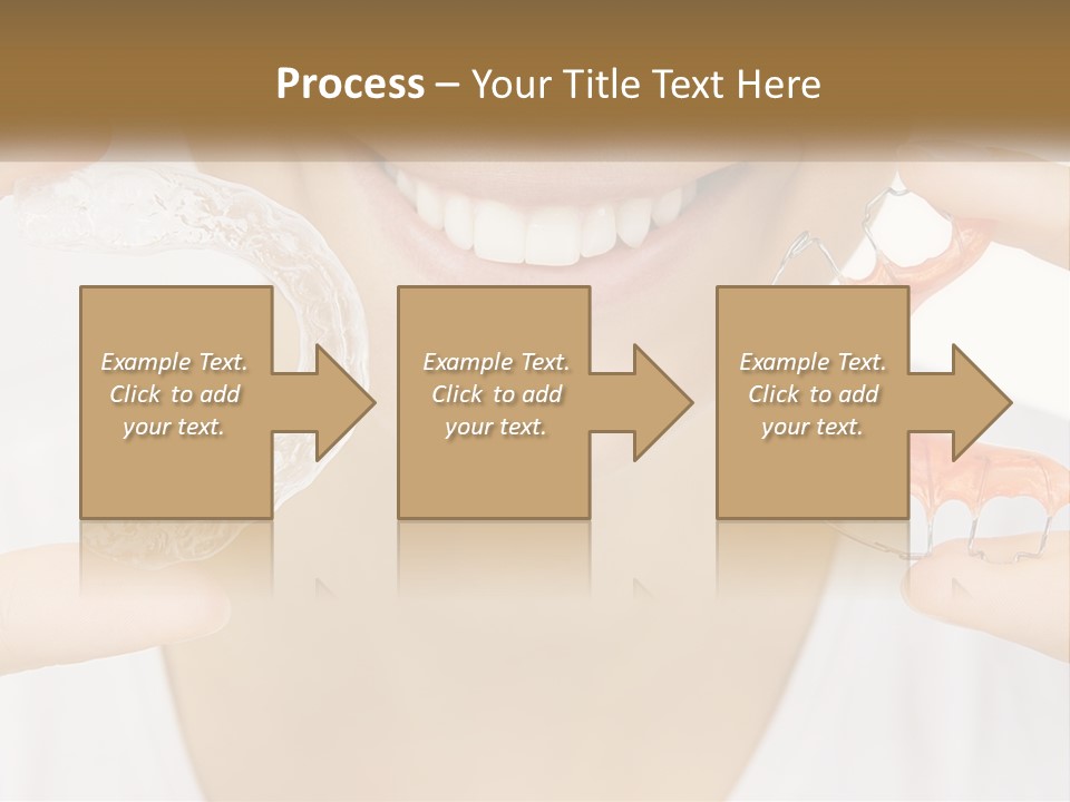 A Woman Holding A Toothbrush And A Fake Tooth PowerPoint Template