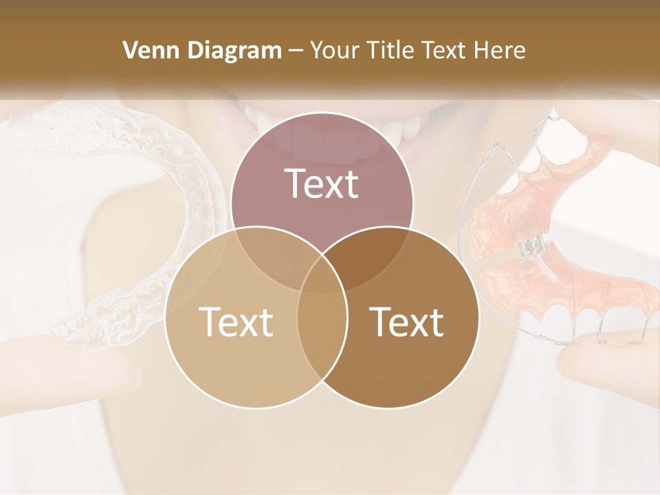 A Woman Holding A Toothbrush And A Fake Tooth PowerPoint Template