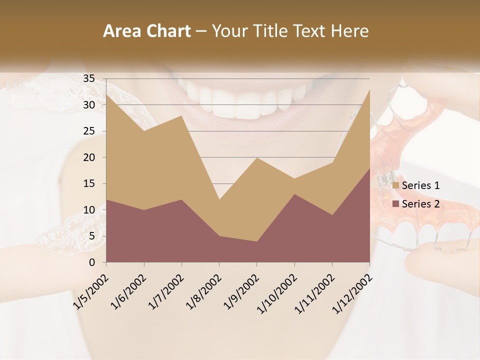 A Woman Holding A Toothbrush And A Fake Tooth PowerPoint Template
