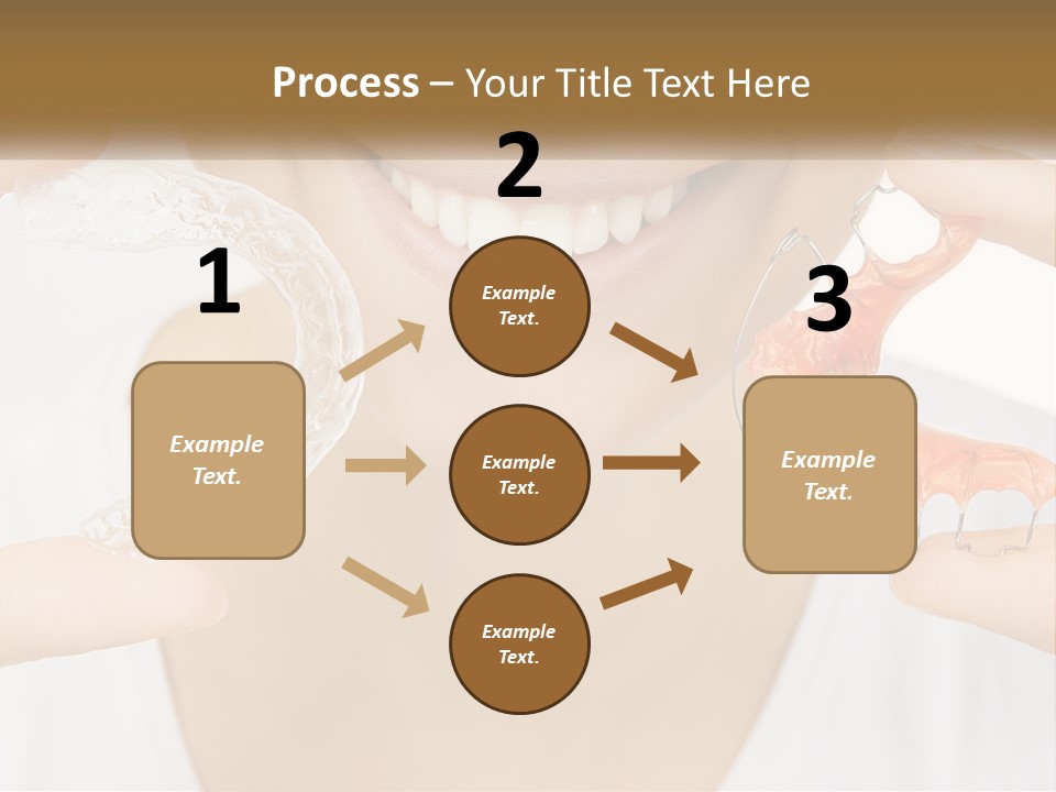 A Woman Holding A Toothbrush And A Fake Tooth PowerPoint Template