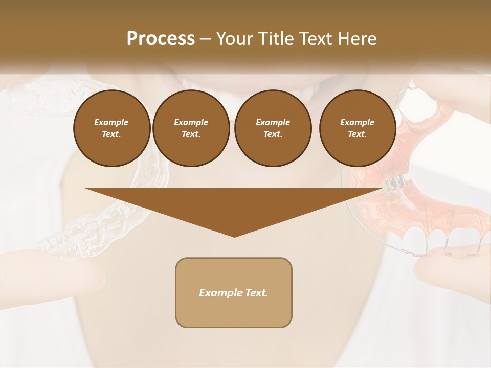 A Woman Holding A Toothbrush And A Fake Tooth PowerPoint Template